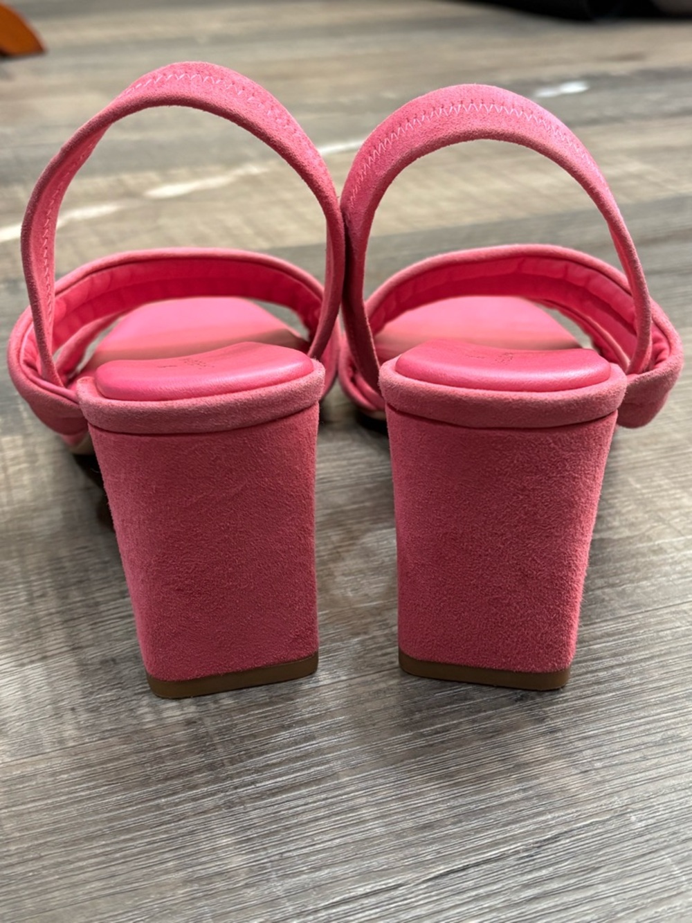 Caslon "Lennyn" Strappy Slingback, Block Heeled Sandals, Pink Suede, Sz 9.5M,GUC - Picture 10 of 12